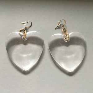 Large statement heart earrings